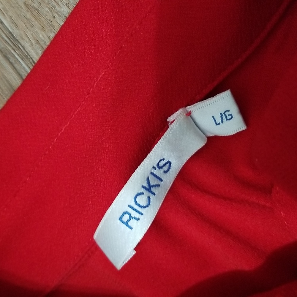 (L) Ricki's Solid Color Ruched Retro Victorian Button Down Shirt Academia - Picture 3 of 9